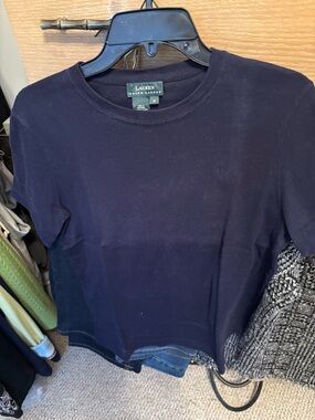 Lauren Ralph Lauren Navy Short-Sleeve Crewneck Tee